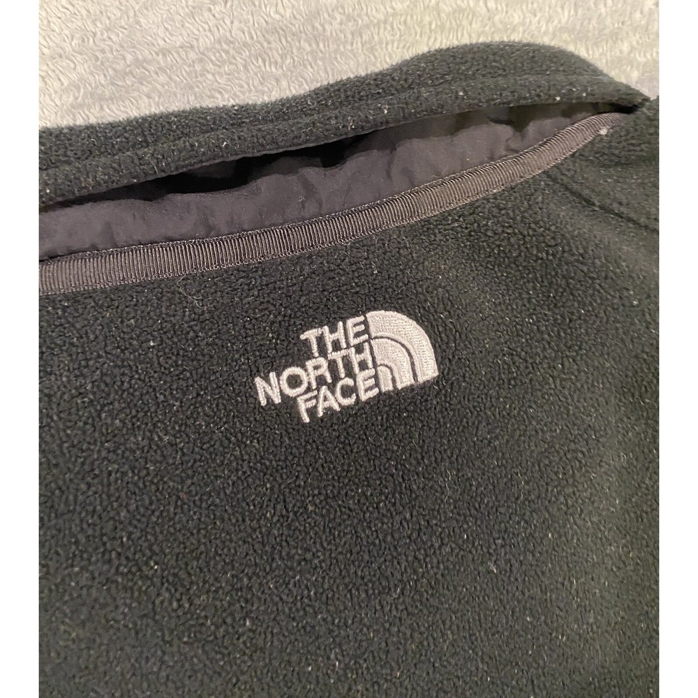 The Northface Face Boys Black 1/4 Zip Fleece Pullover Jacket Size Large L - Picture 6 of 7